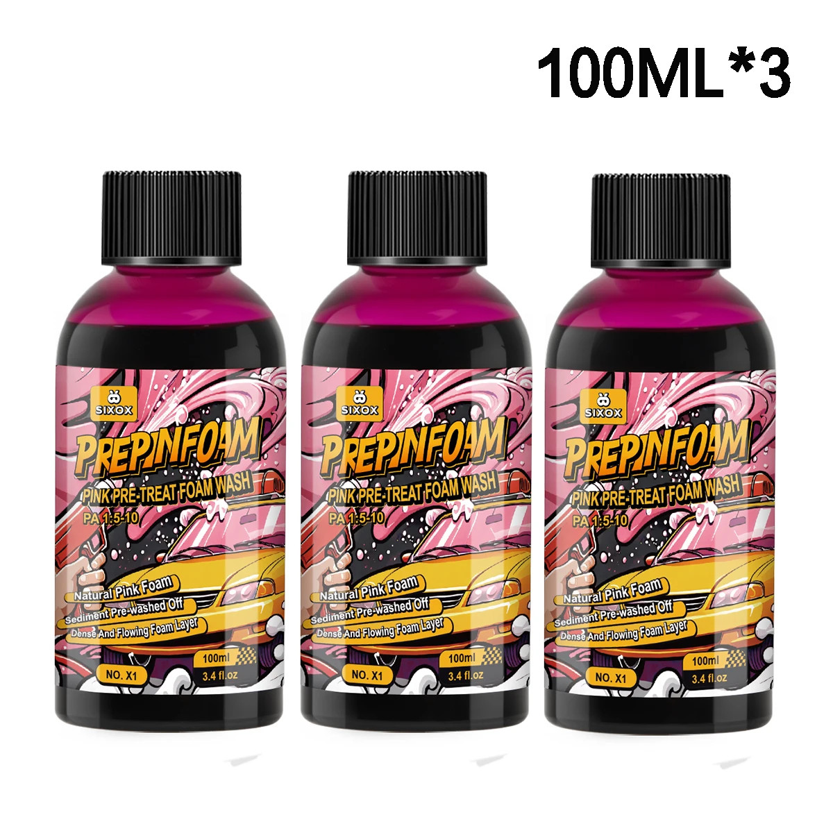 Pink Foam Car Wash Shampoo High Concentration Super Foam Cleaner Soap
