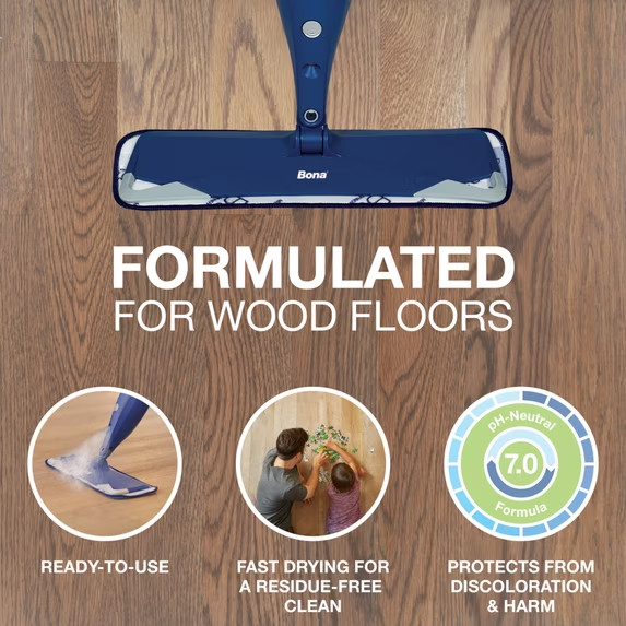 2 pack, Bona® Hardwood Floor Cleaner Refill 128 Fl Oz