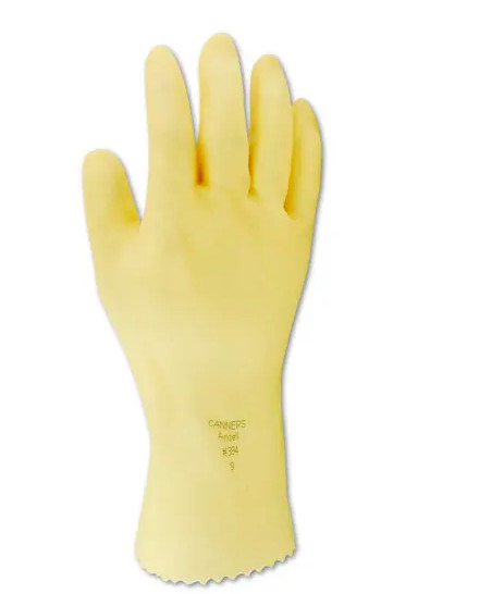 12PR Ansell AlphaTec 88-394 Chemical Resistant Rubber Latex Work Gloves Size 7