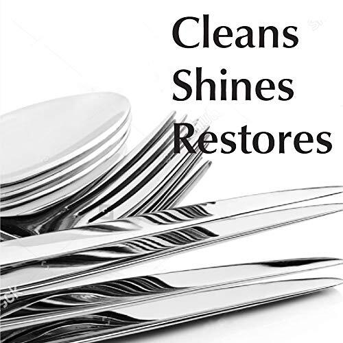 Silver Cleaner and Polish Cream 8 OZ with Polishing Cloth Gently Remove Tarnish