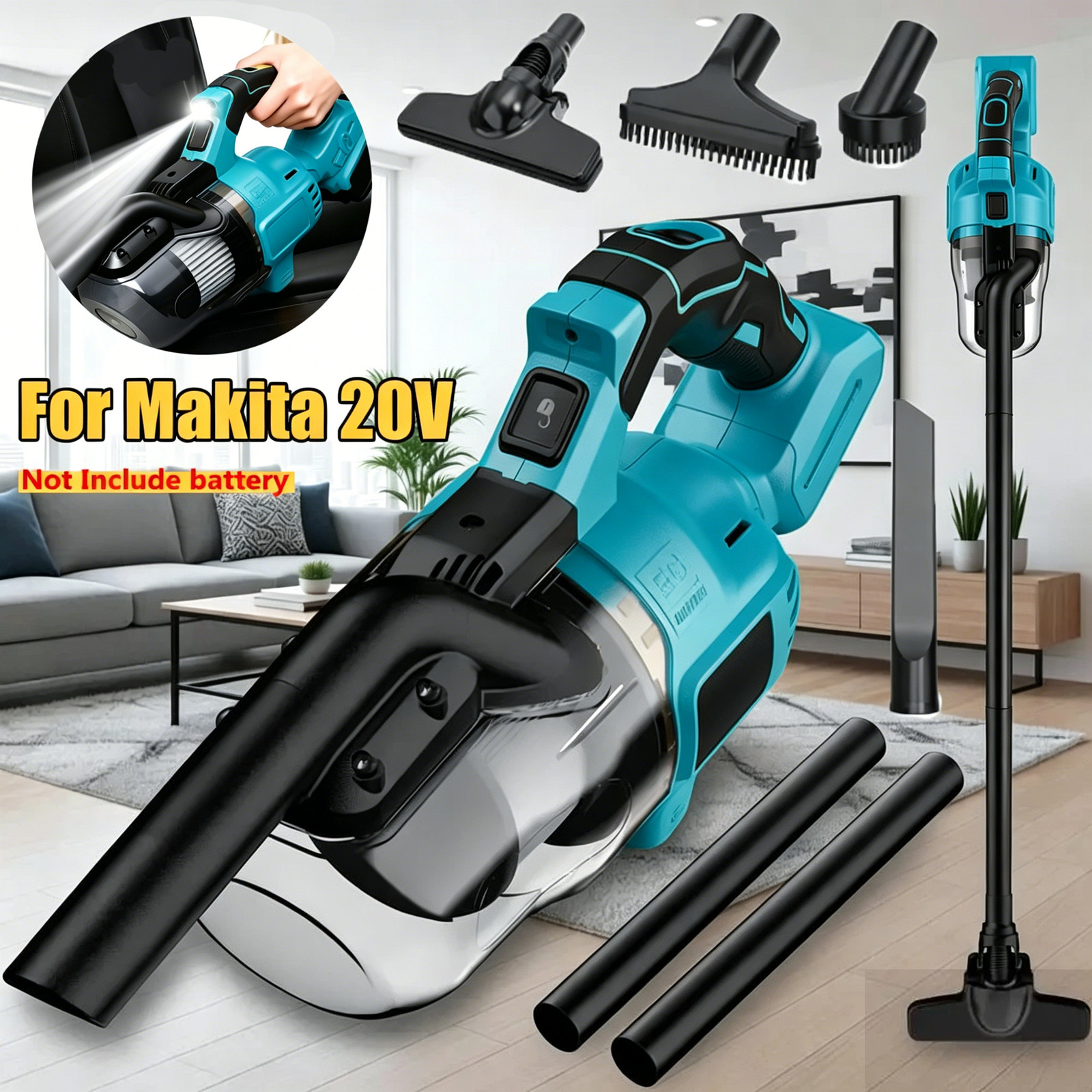Vacuum Cleaner for Makita 20V MAX Batteries Cordless Handheld Stick No Batterie