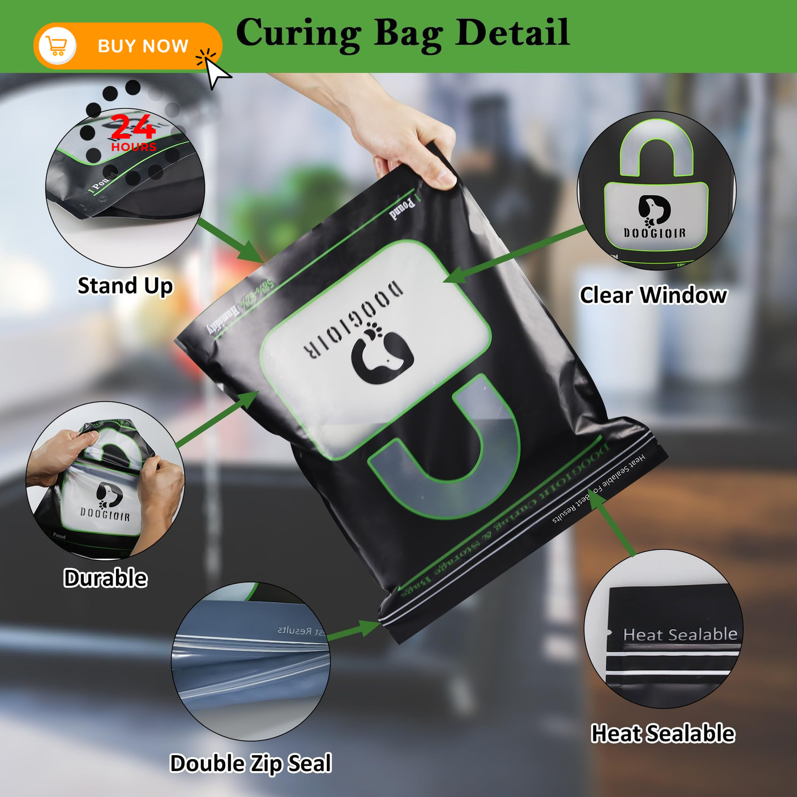 1 LB Curing & Storage Bags, and Food 1 Count (Pack of 10), 10 Pack