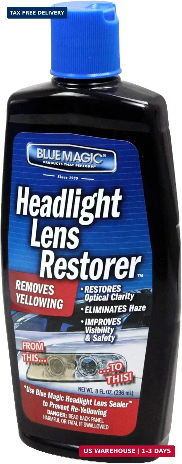 Blue Magic 725CD-06 Headlight Lens Restorer – 8 oz.