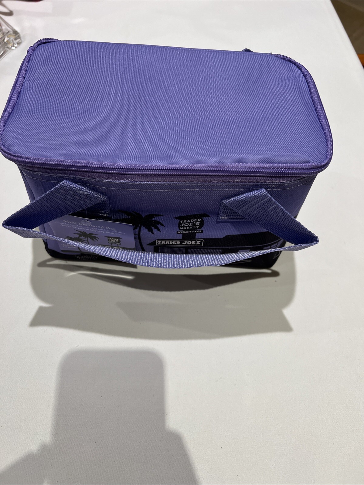 Trader Joe’s NWT Mini Insulated Tote Bag Lavender Purple. Free USPS Economy Ship