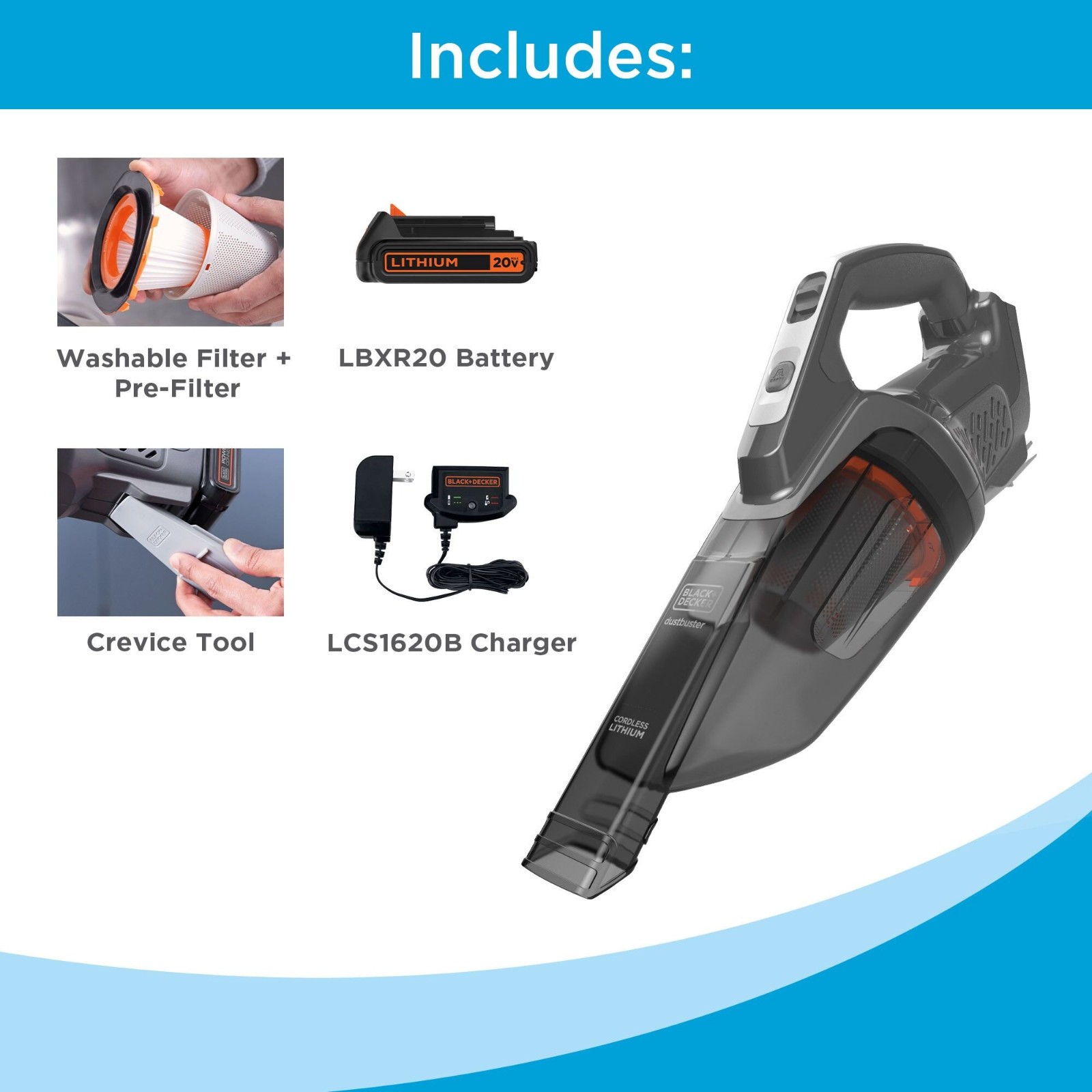 BLACK+DECKER Dustbuster POWERCONNECT Vacuum FREE SHIP