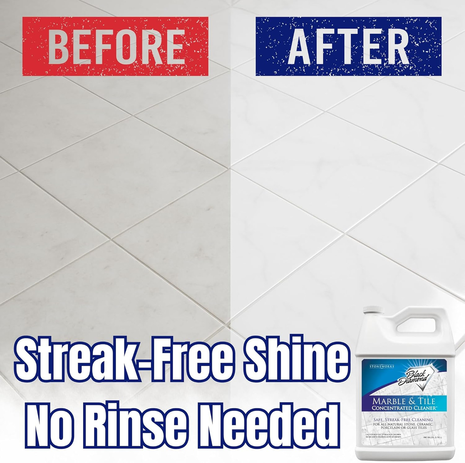 Marble Tile Floor Cleaner Concentrate No Rinse Safe for Natural Stone Ceramic