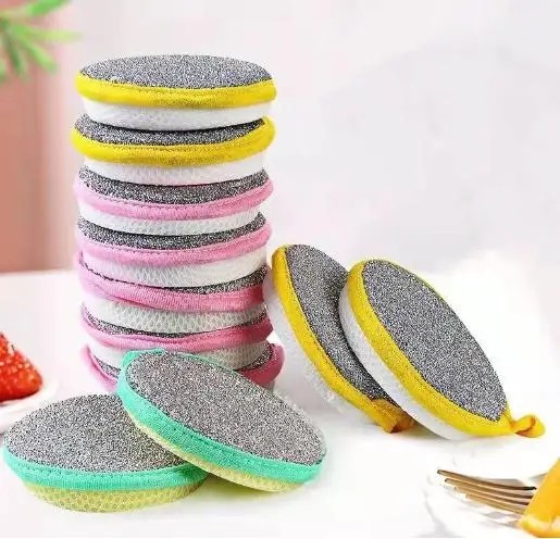 Double-Sided Scouring Pads Dish Pan Washing Sponge Kitchen Cleaning Tool 5/10/20