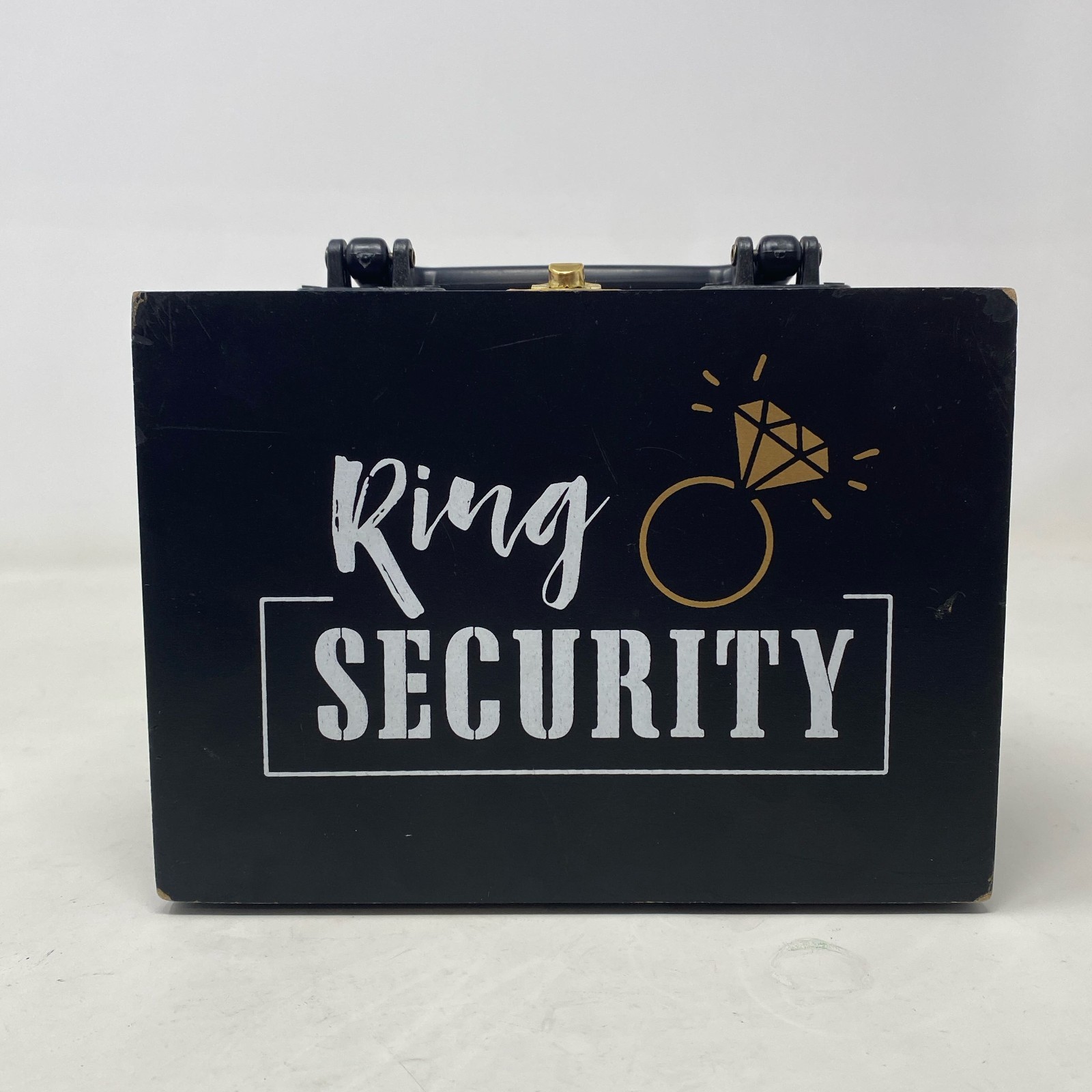 Hobby Lobby Ring Security Wood Briefcase Box Black 7x5x2.75 in