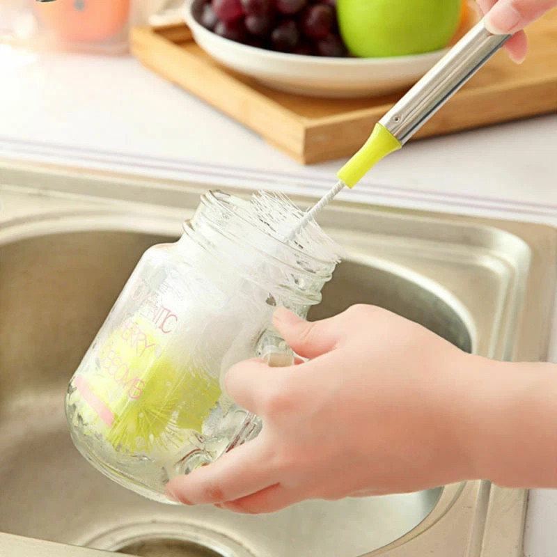 Brew Scrubbing Cleaner Long Handle Bottle Cup Cleaning Brush Kitchen Washer Tool