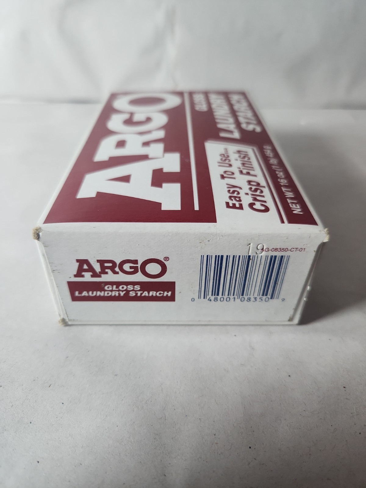 (1) New ARGO Gloss Laundry Starch Red 16oz Box – Discontinued NOS