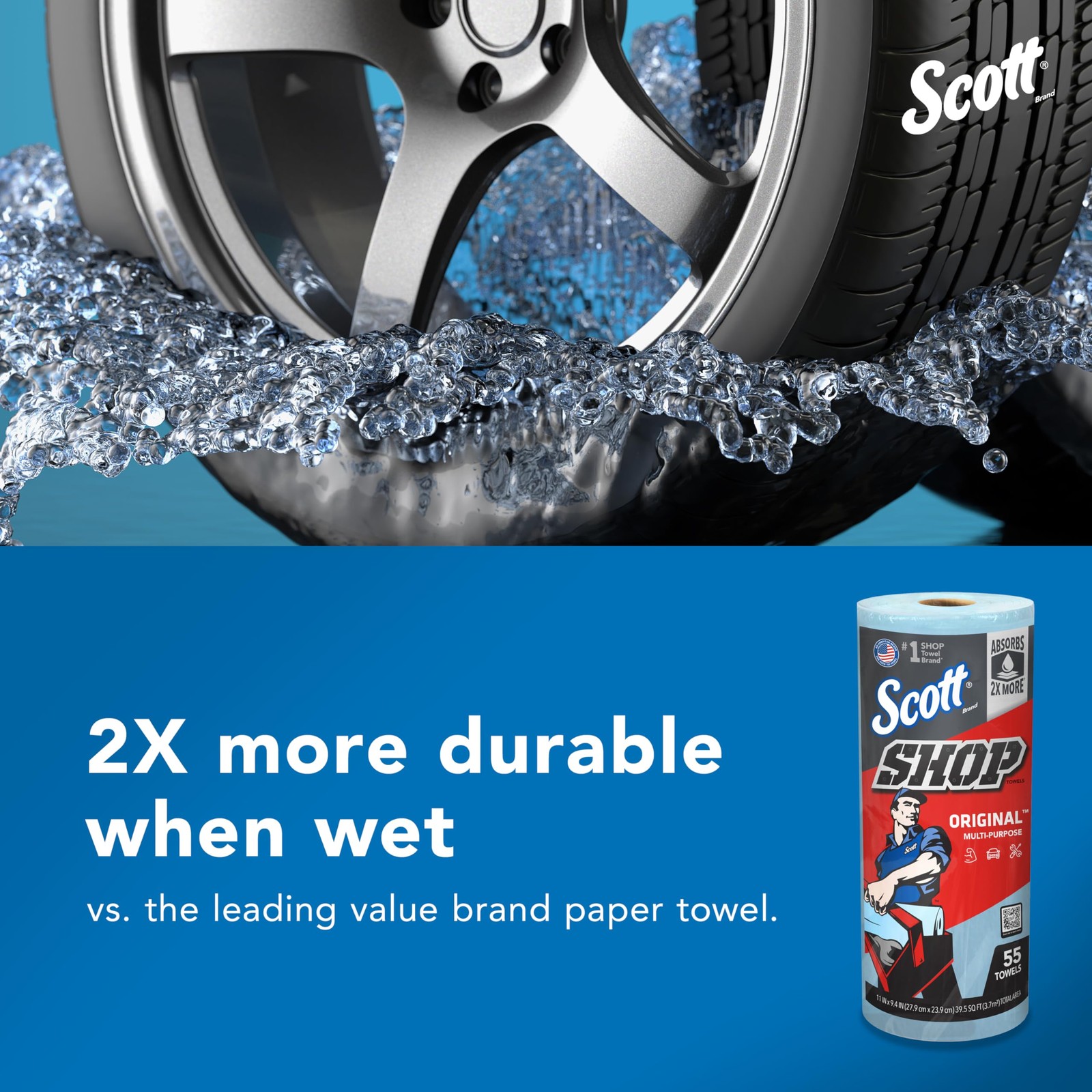 Scott Kimberly-Clark Professional Logistics Supply 55 Count (Pack of 1), Blue