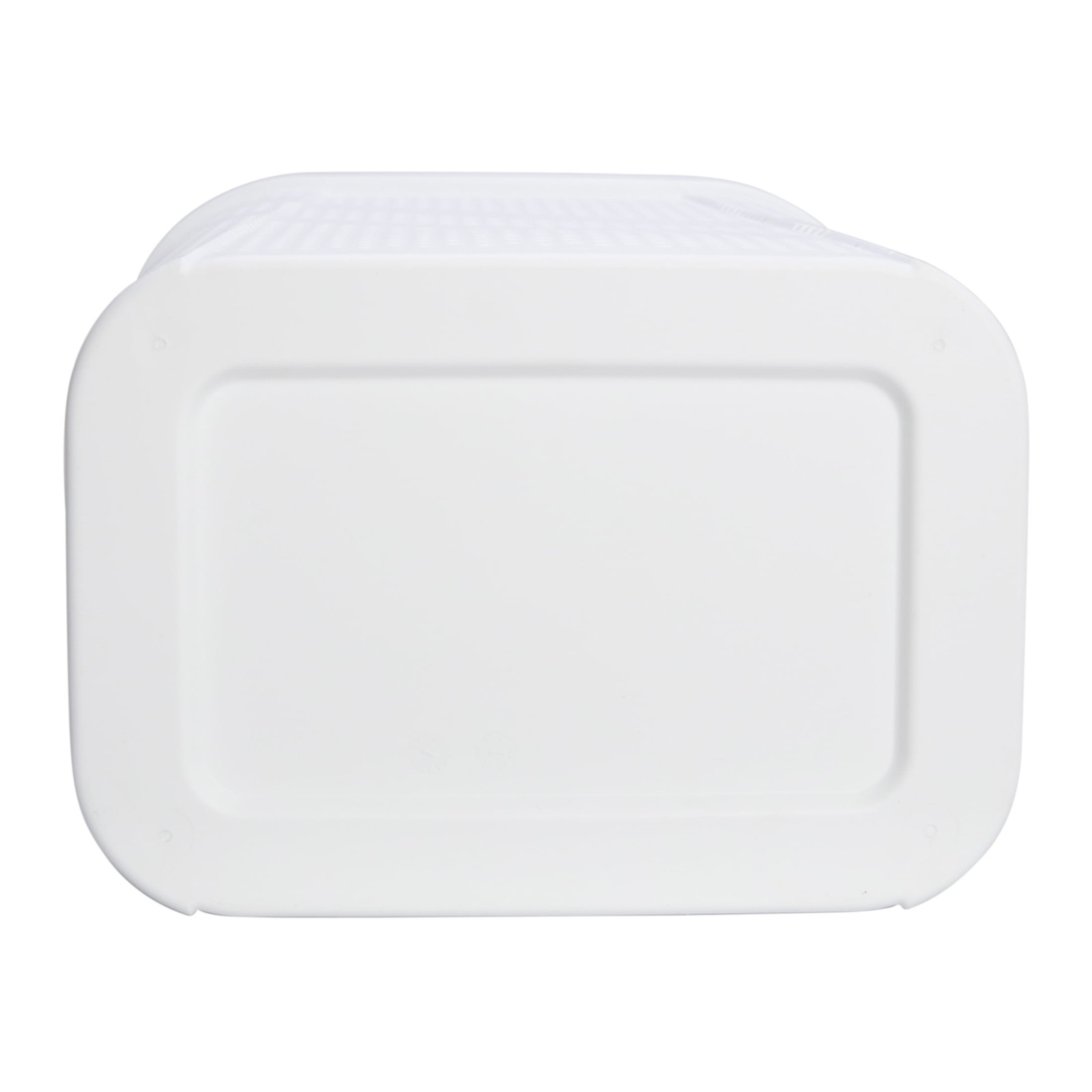 24″ Plastic Hinged-Lid Rectangle Laundry Hamper, White, Adult
