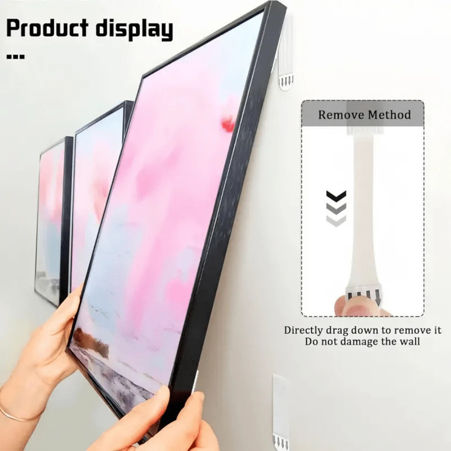 120Pcs Picture Hanging Strips Heavy Duty No Nails Damage Free Frame Mounting USA