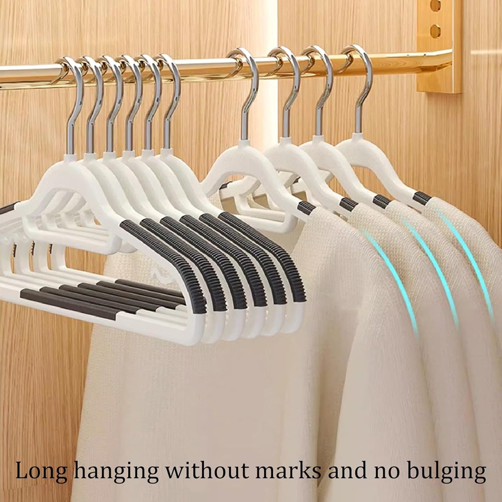 40pcs Non Slip Plastic Hanger Durable Heavy Duty Clothes Hanger 360° Swivel Hook