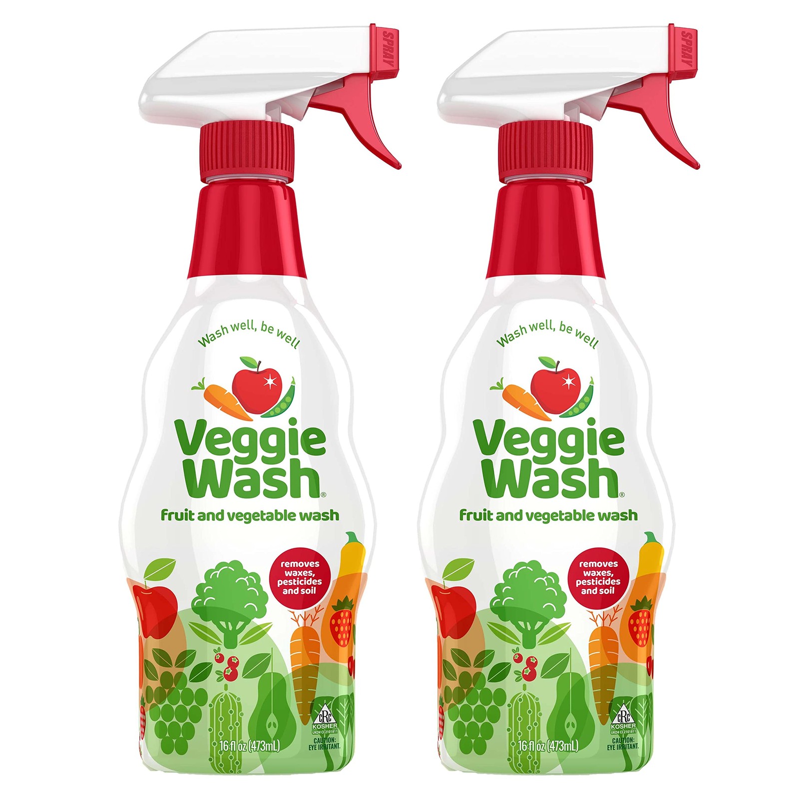 Fruit and Vegetable Wash Produce Cleaner 16 oz Bottles 2 Pack