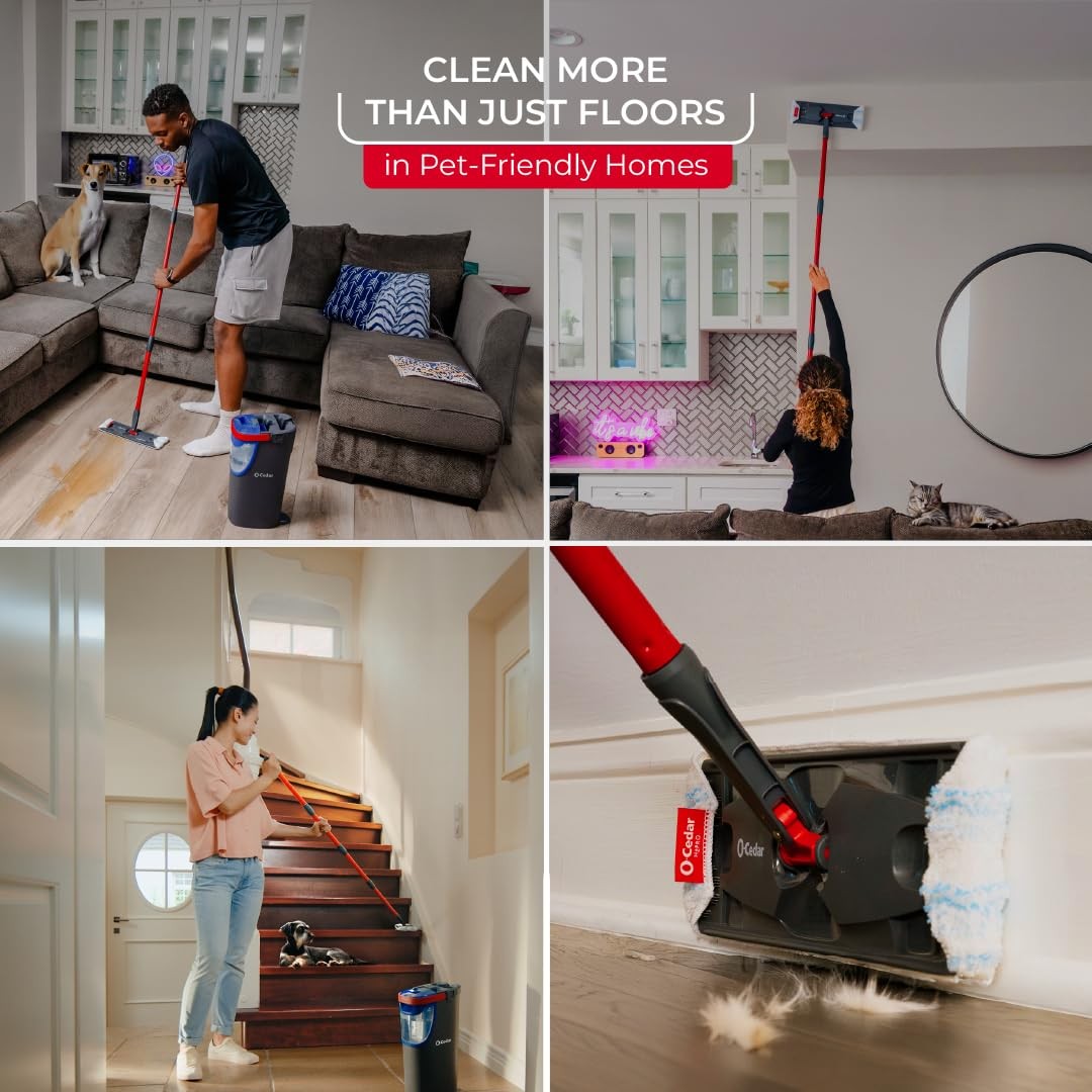 O Cedar H2prO Flat Mop System Quick Cleaning Tool Clean with Clean Water Machine