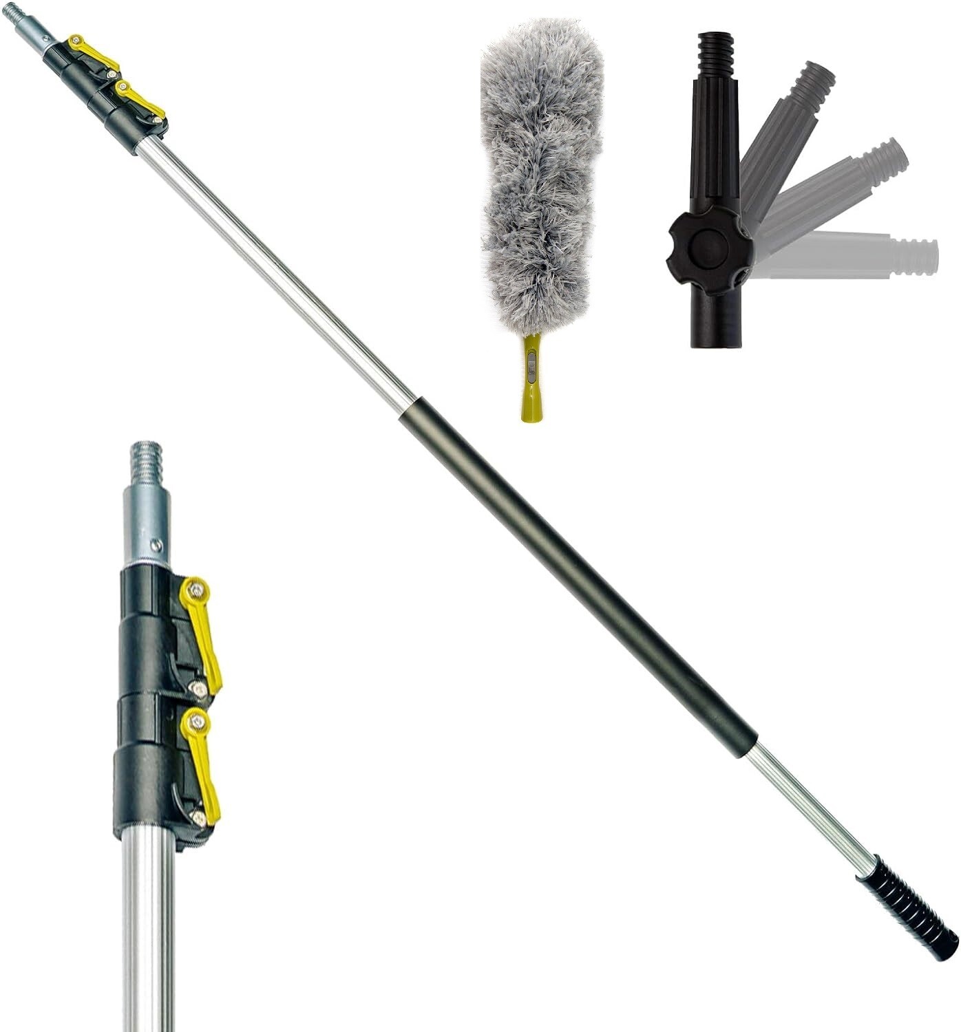 12 ft Reach 5 to 12 ft DocaPole Extension Telescopic Pole High Reach Duster Kit