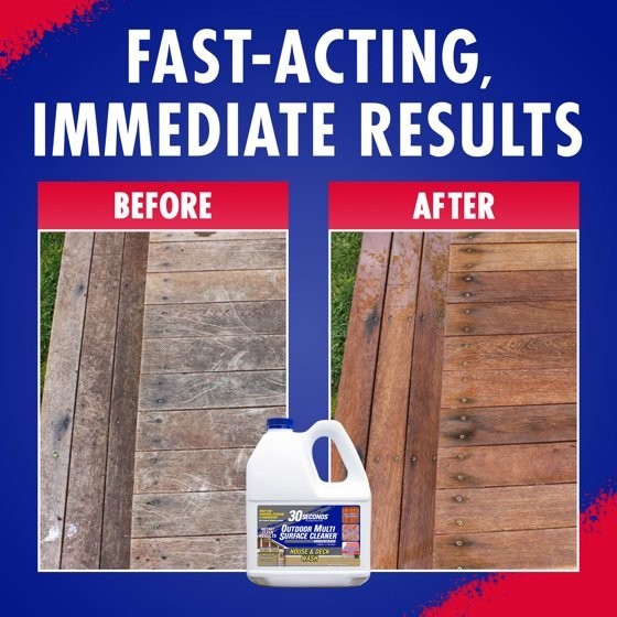 30 SECONDS Outdoor Multi-Surface Cleaner Concentrate – Cleans Stains from Mildew
