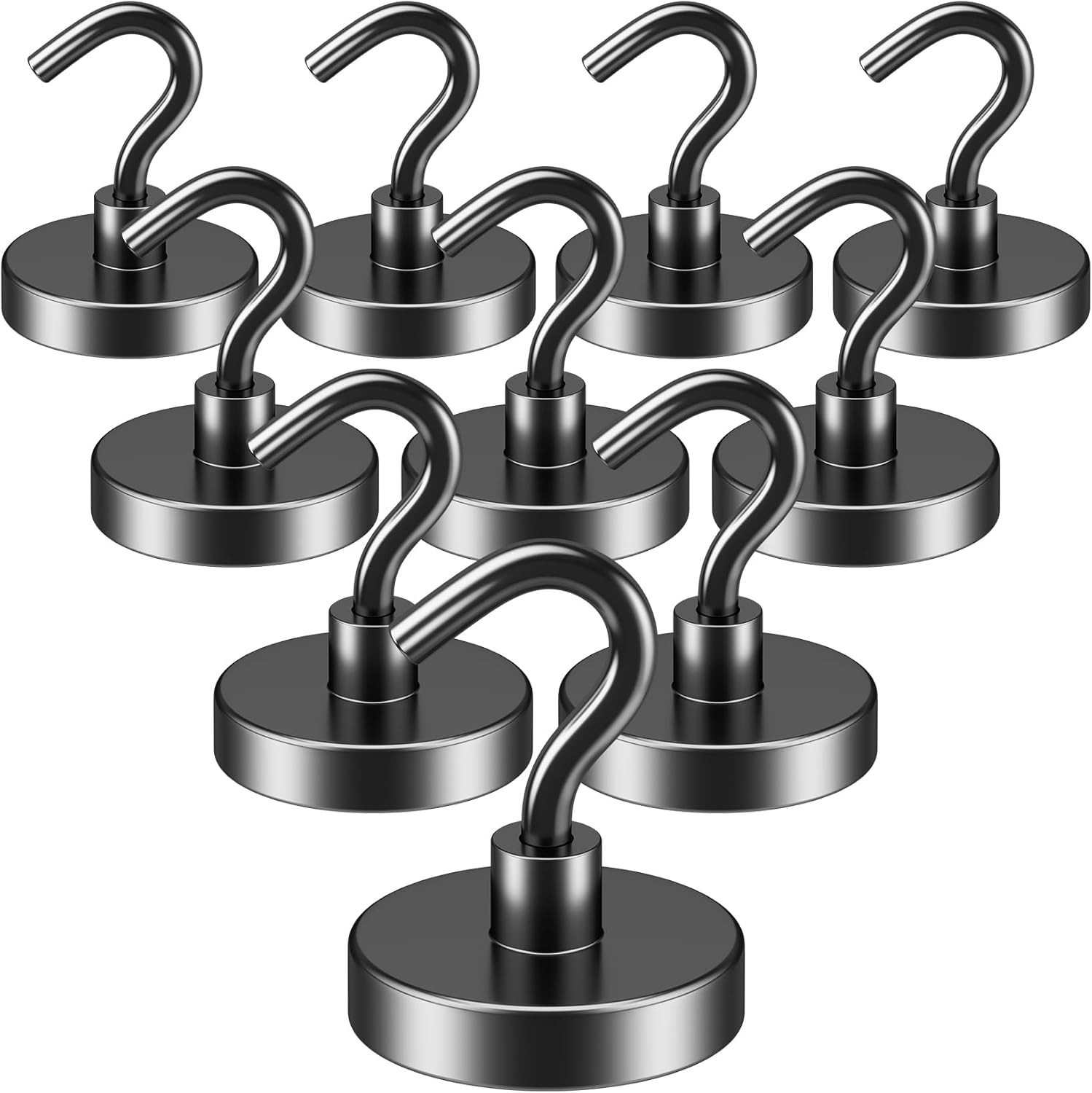 4/10 Pack 80LBS Heavy Duty Magnetic Hook Magnet Hook for Hanging Strong Magnetic