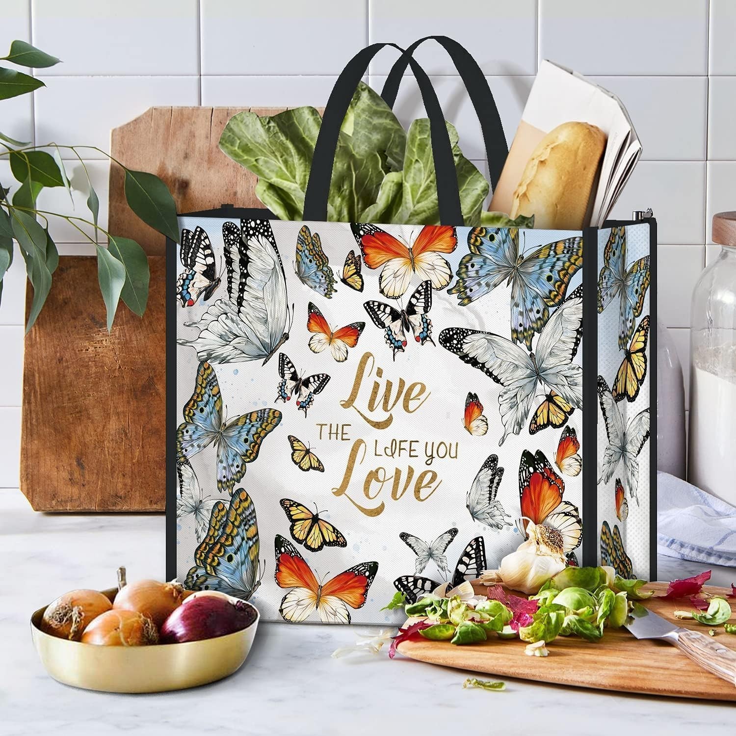 Reusable Grocery Shopping Bags Extremely Durable Multi Use Large Stylish Fun …