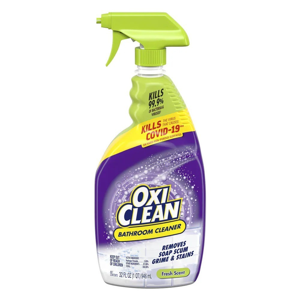 OxiClean Bathroom Cleaner, Shower, Tub & Tile, Powered 32 Fl Oz (Pack of 1)