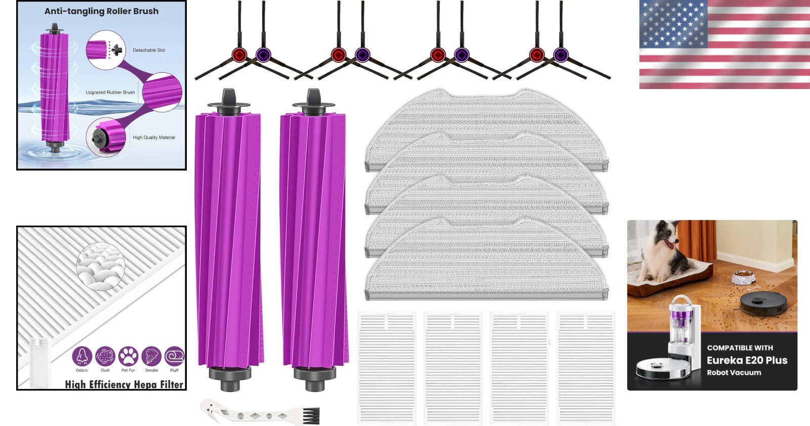 Comprehensive 19-Piece Replacement Kit for Eureka E20 Plus Vacuum Cleaners