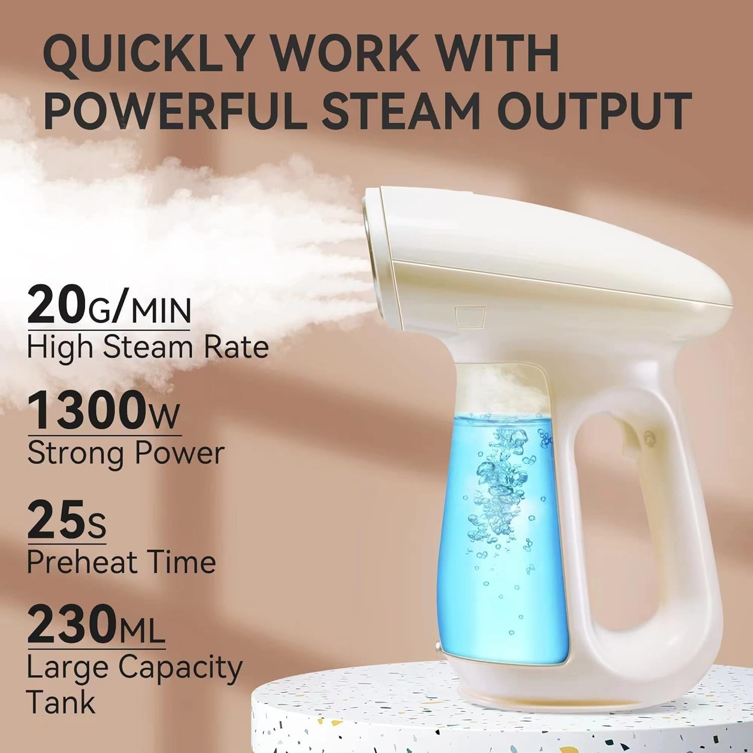 Steamer for Clothes, Handheld Clothes Steamer,1300W Strong Power Garment Stea…