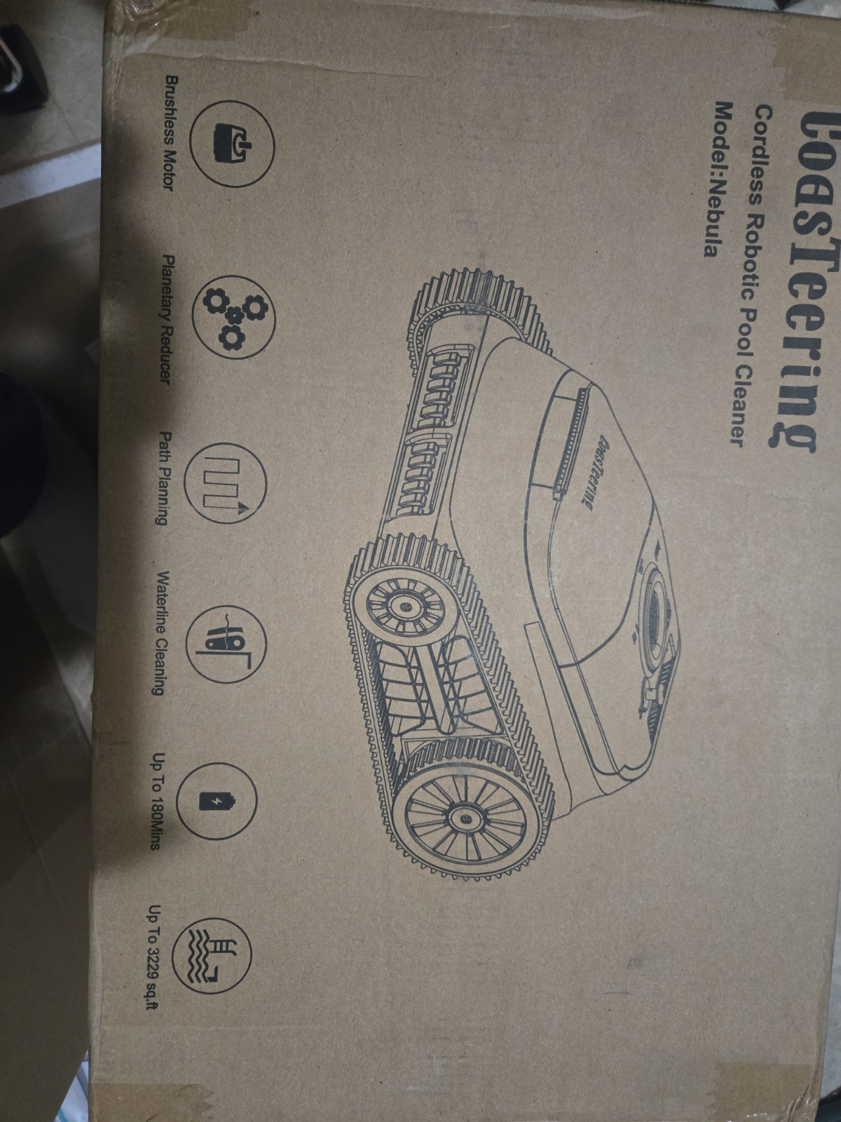 Ultra Nebula Cordless Pool Vacuum Robot, with 5580 GPH Suction, 180 Mins Runtime