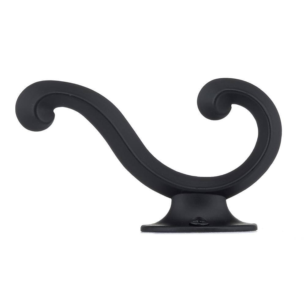 3 11/16 In. (94 Mm) Iron 22 Lb. Load Capacity Black Classic Wall Mount Hook