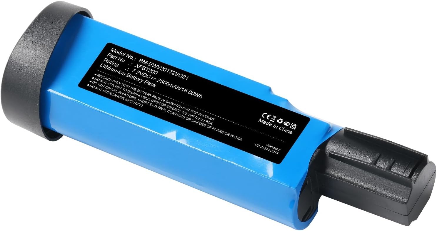 7.2V Shark XFBT200 XFBT210 Battery Replacement for Shark WV200 WV201 Series
