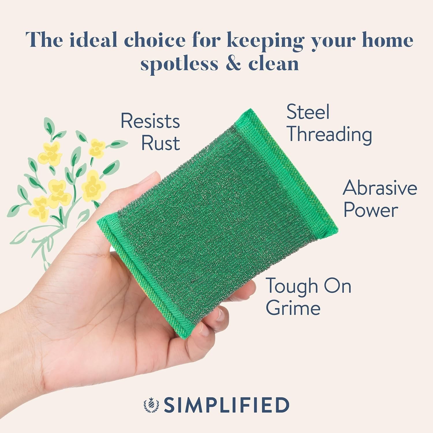 NiceGo Dish Wash Sponge, Multi-Use Heavy Duty Scrub for Dishwashing 12 Units