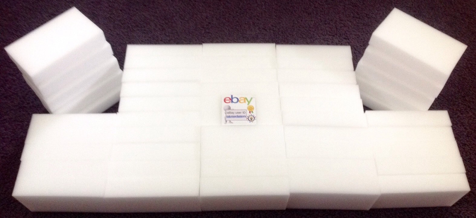 50 PREMIUM Grade Melamine Sponge Eraser BULK PACK 3/4″ Works Like Magic!