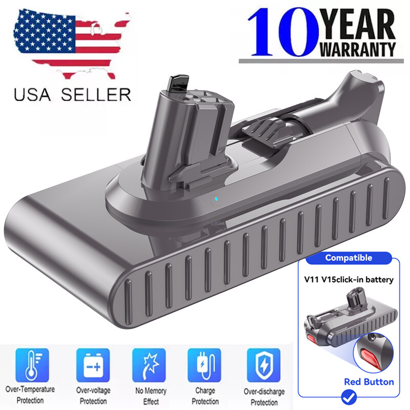 25.2V 8000mAh For Dyson V11 Replacement Battery SV14 SV15 Click-in Type Vacuum