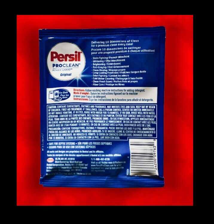 20 Pack – LOT of single wash Pouches PERSIL proCLEAN liquid laundry detergent