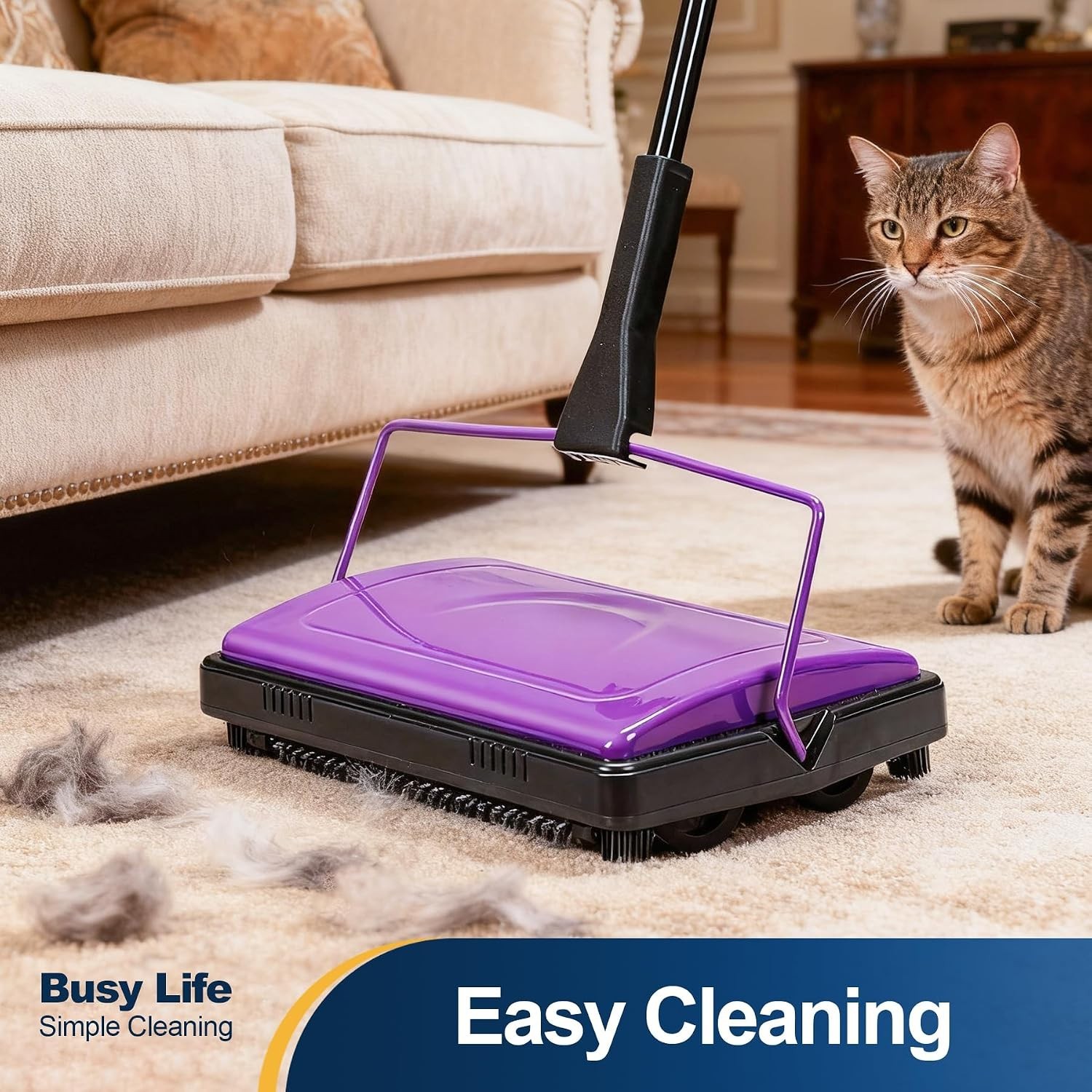 Carpet Sweeper Cleaner Manual Household Sweeper Lightweight