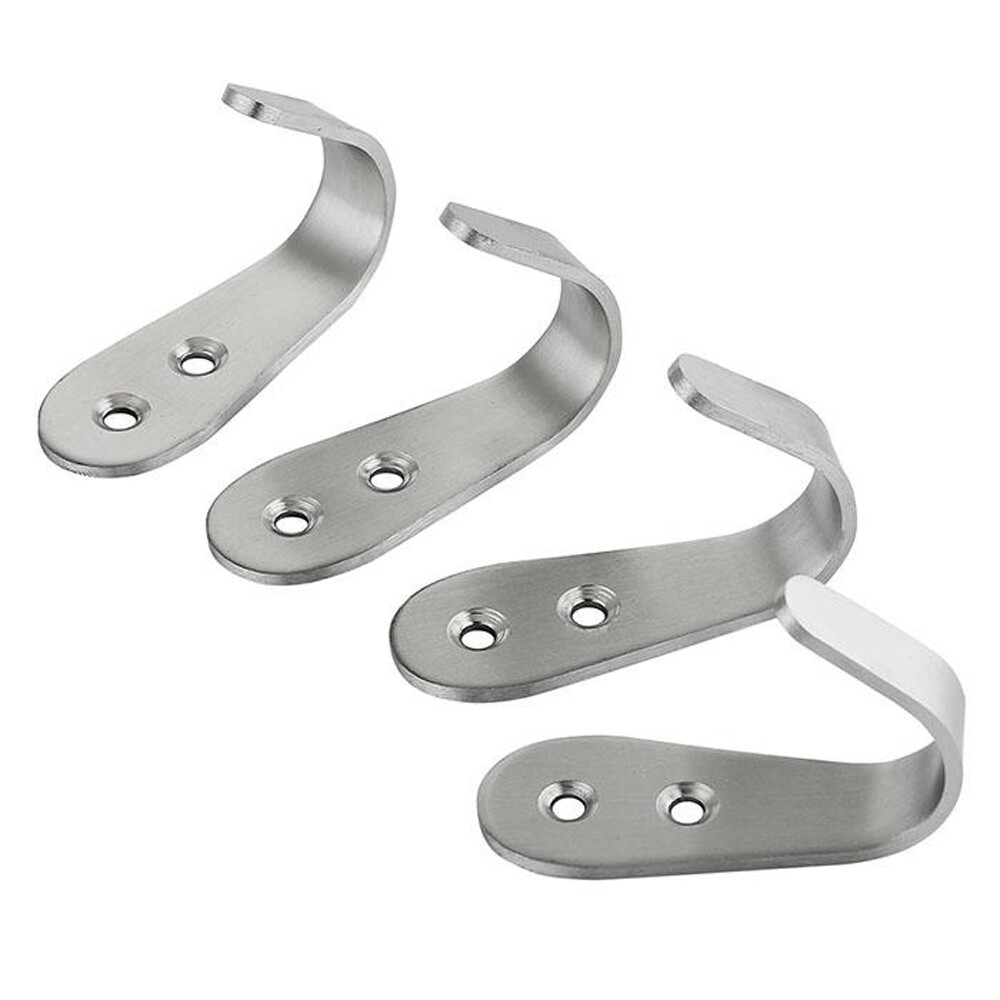 20PCS Bathroom Kitchen School Wall Door 304 Stainless Steel J Hook Hanger Hooks