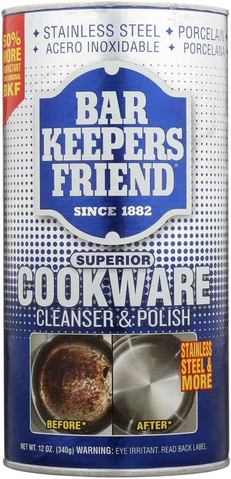 Bar Keepers Friend Cookware Cleanser and Polish Powder – 12oz
