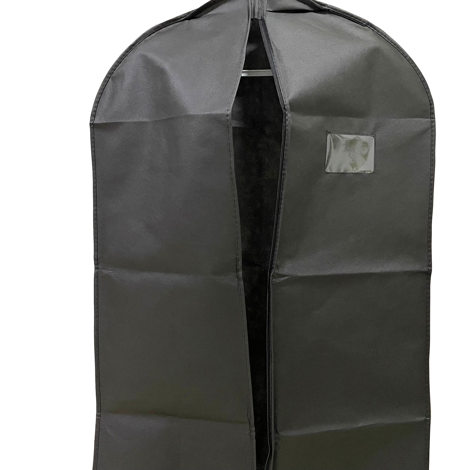 1 PCS Clothes Garment Dustproof Cover Suit Coat Dress Hanging Storage Bag Black