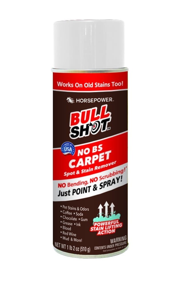 2 Pack Horsepower Bull Shot Spot Stain Remover Carpet Upholstery Cleaner Spray