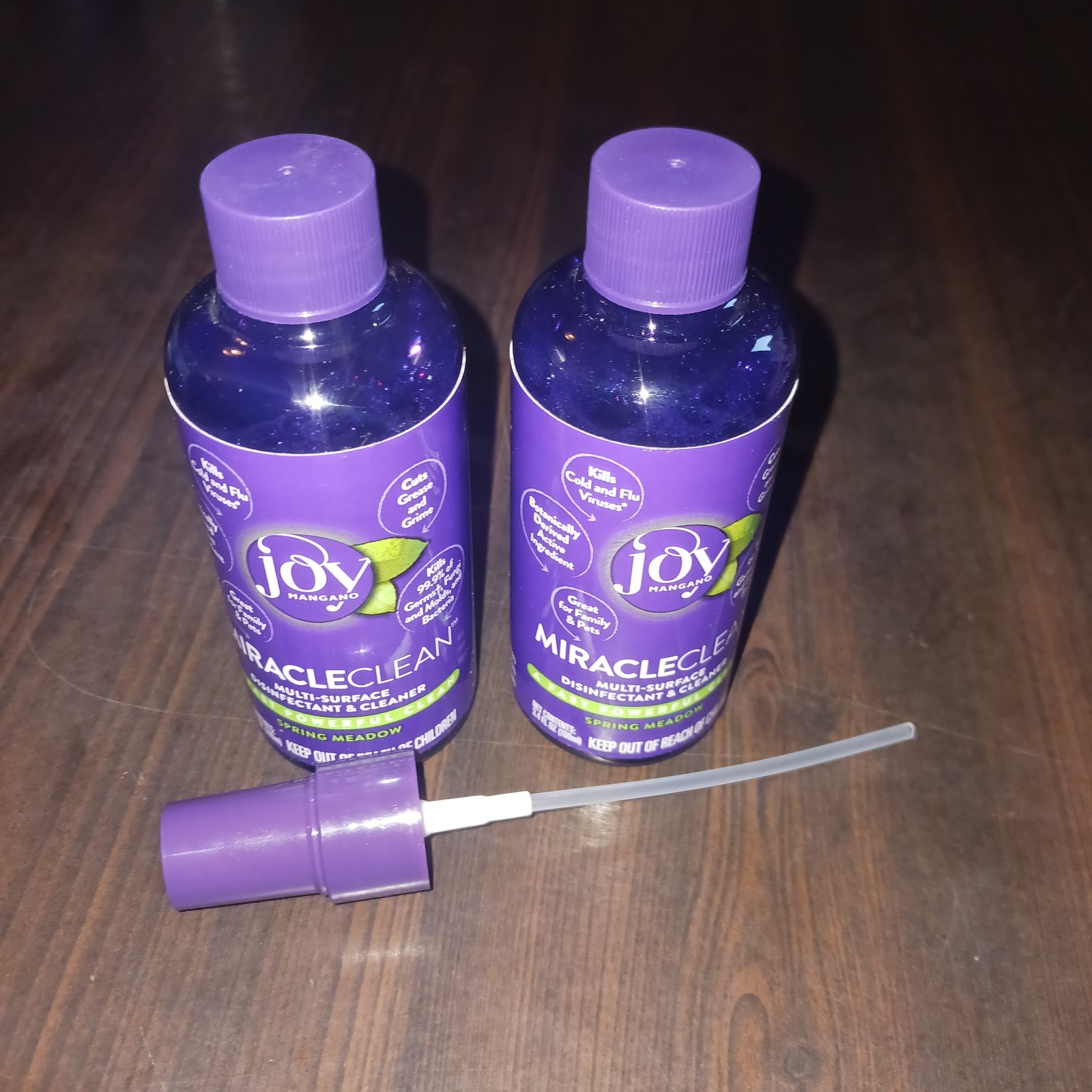 Joy Mangano Miracleclean Multi Surface Disinfectant Cleanser 3.4ea SPRING MEADOW