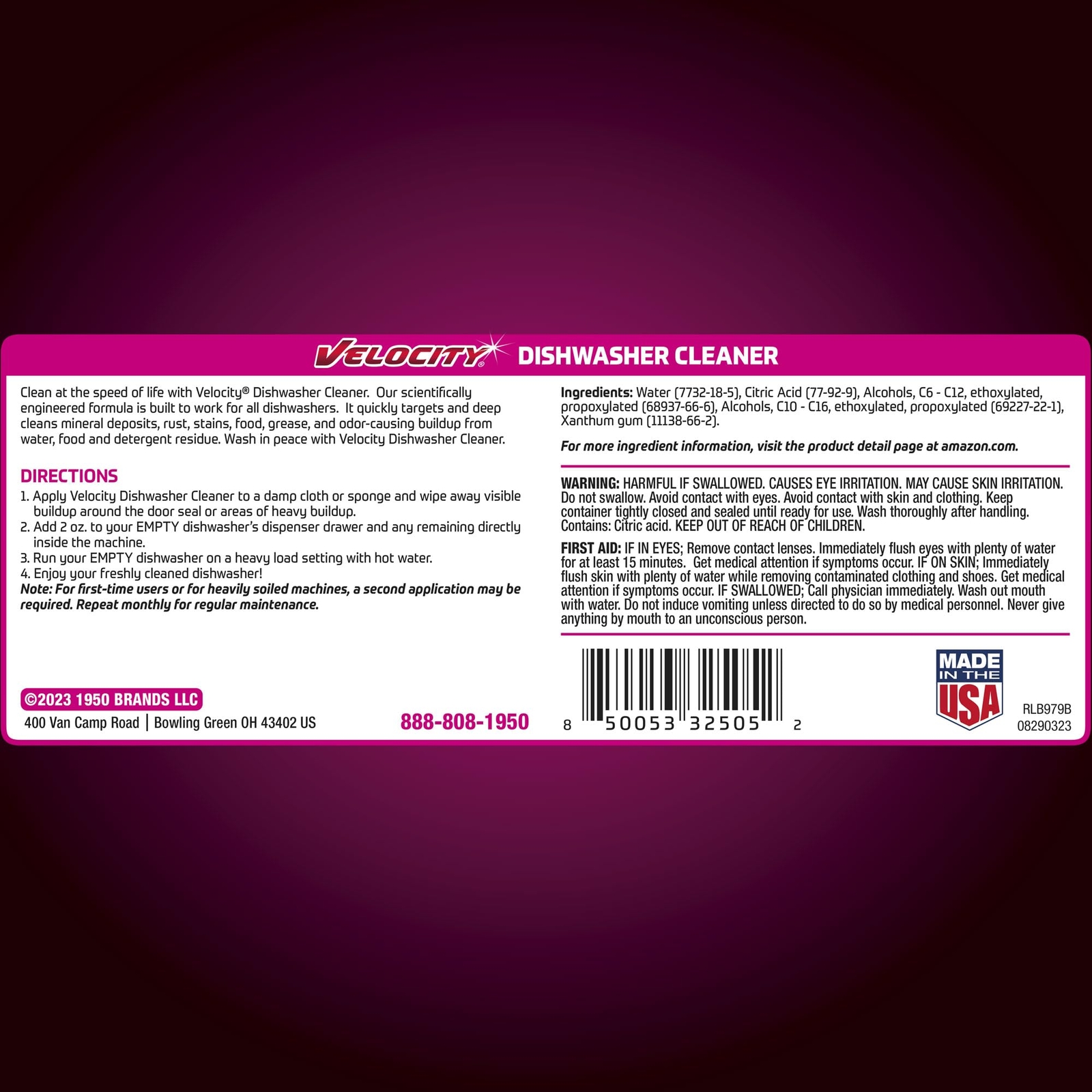 Dishwasher Cleaner and Deodorizer – 8 Uses Per Bottle. Dishwasher Cleaner and…