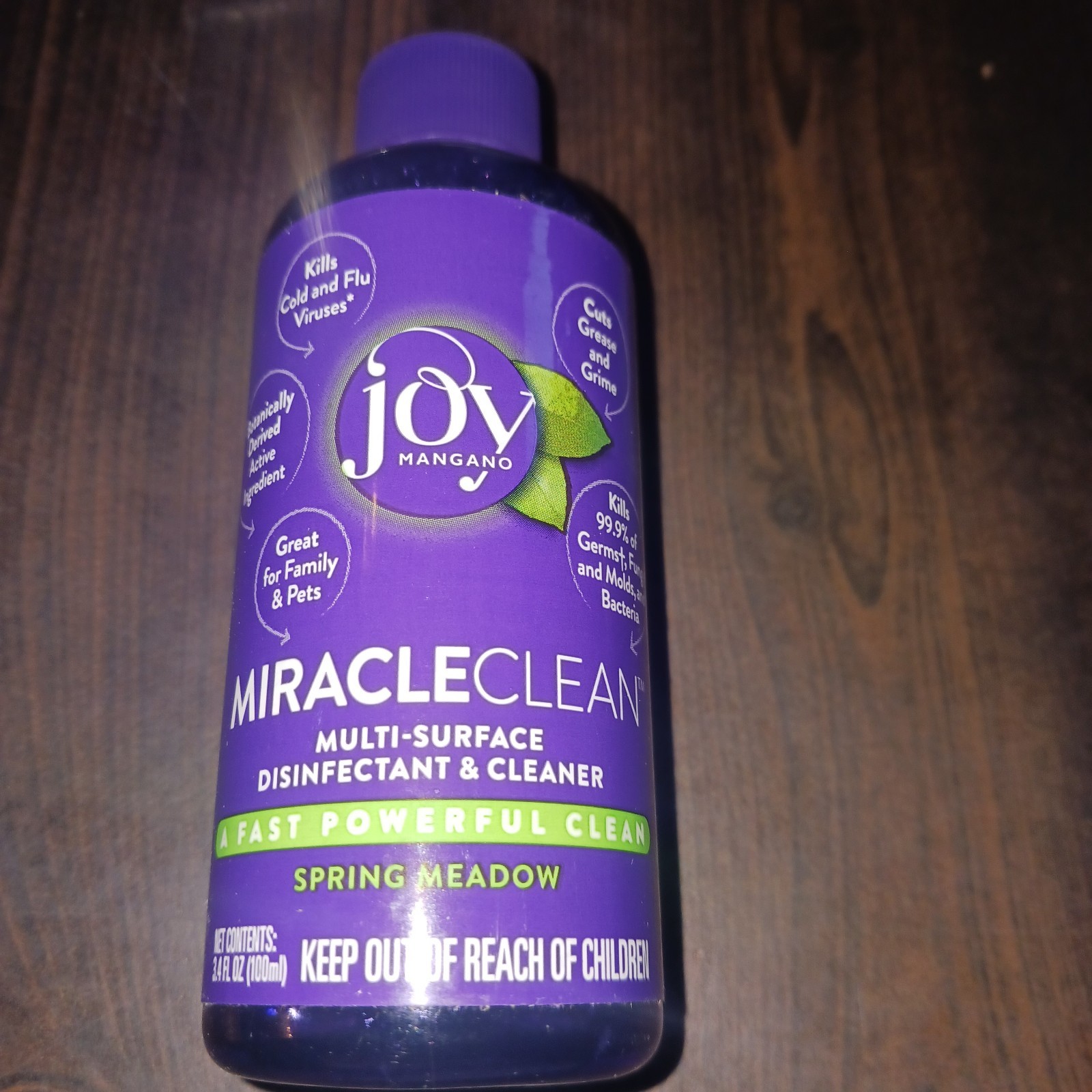 Joy Mangano Miracleclean Multi Surface Disinfectant Cleanser 3.4ea SPRING MEADOW