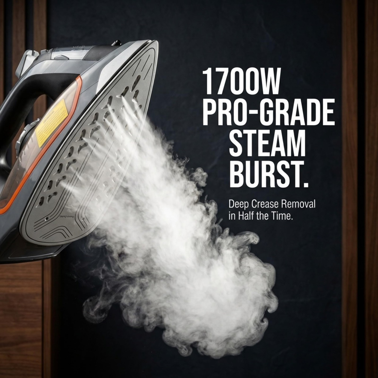 Pro Luxury Steam Iron for Clothes – 1700W Heavy-Duty Commercial Iron with Mul