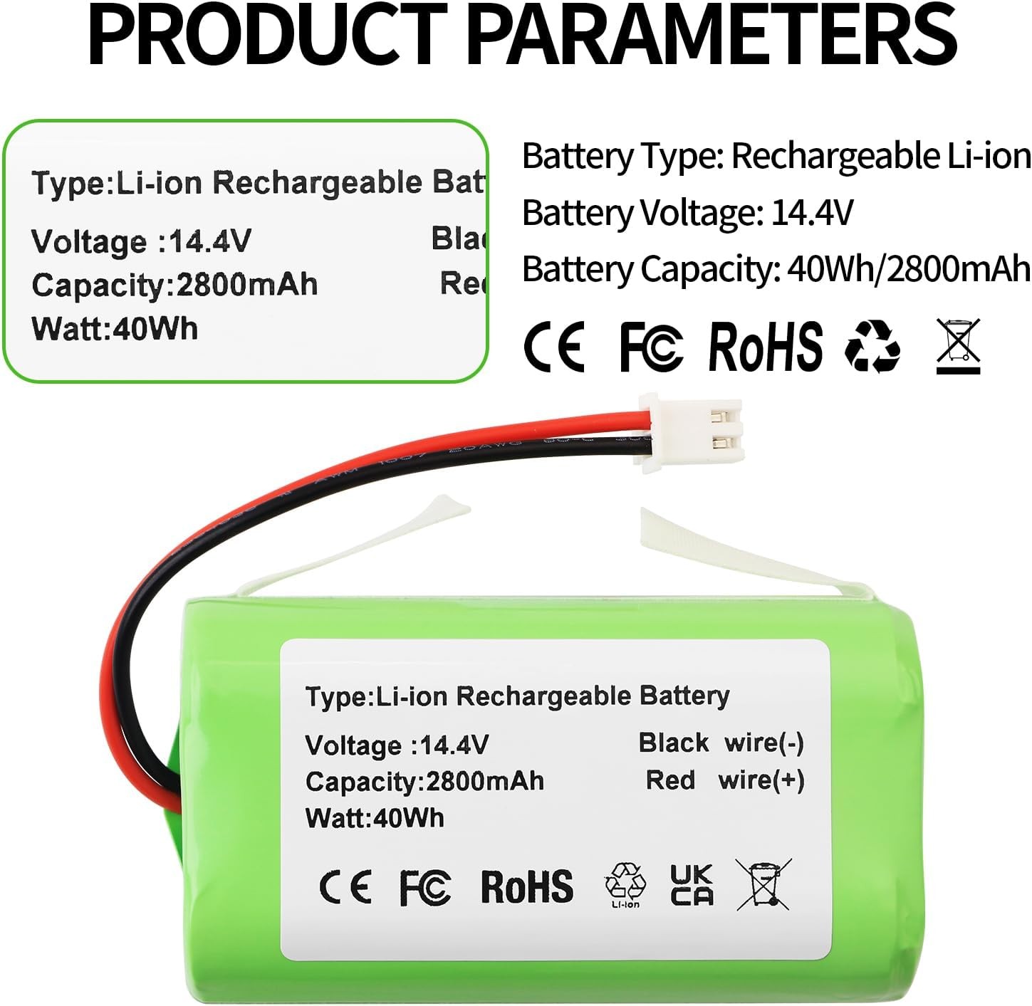 RVBAT850 Battery Replacement for Shark AI Ultra 2 in 1 Robot Vacuum RV2610WA