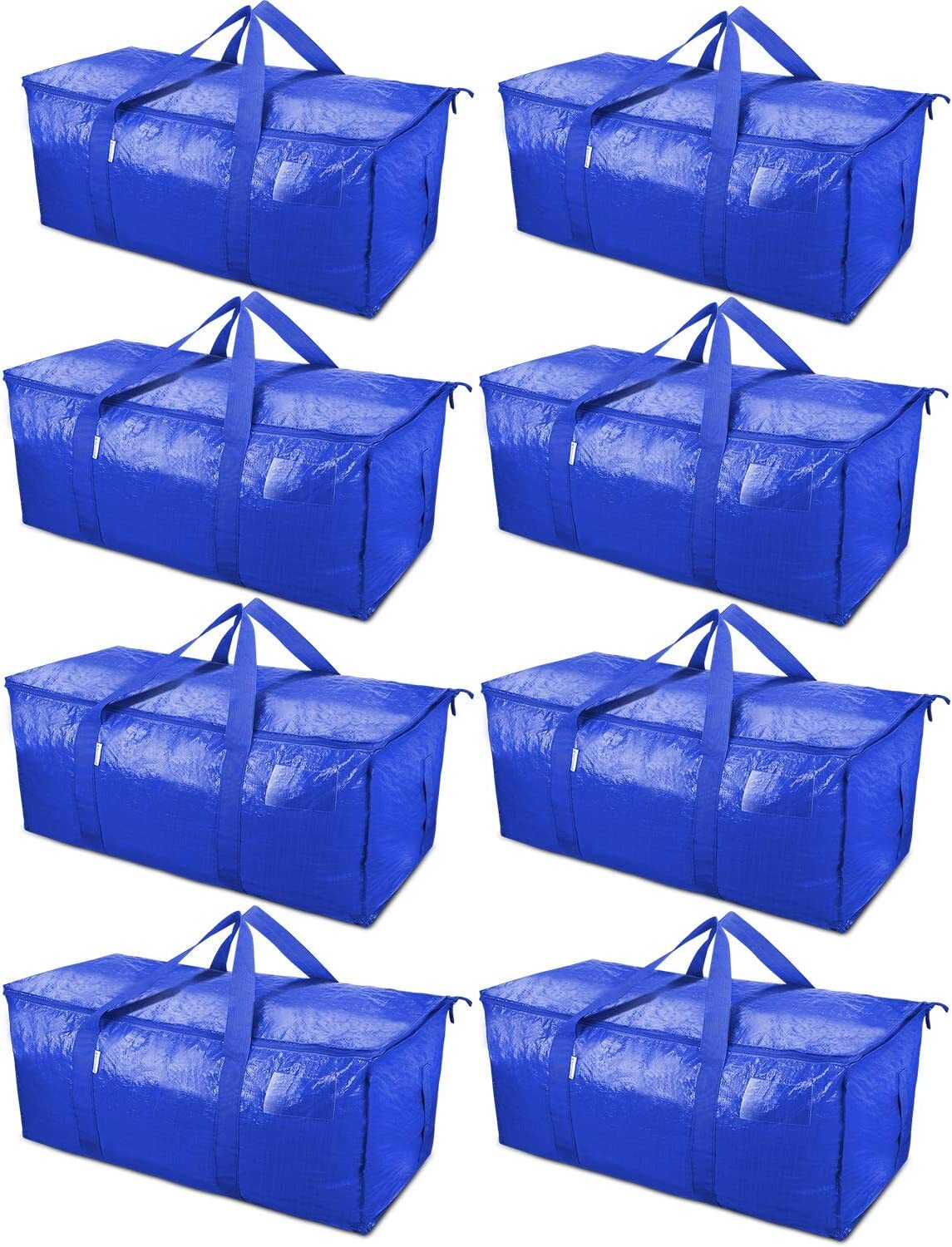 2-8 Pack Extra Heavy Duty Large Moving Bags W/ Strong Zipper Comfortable Handles