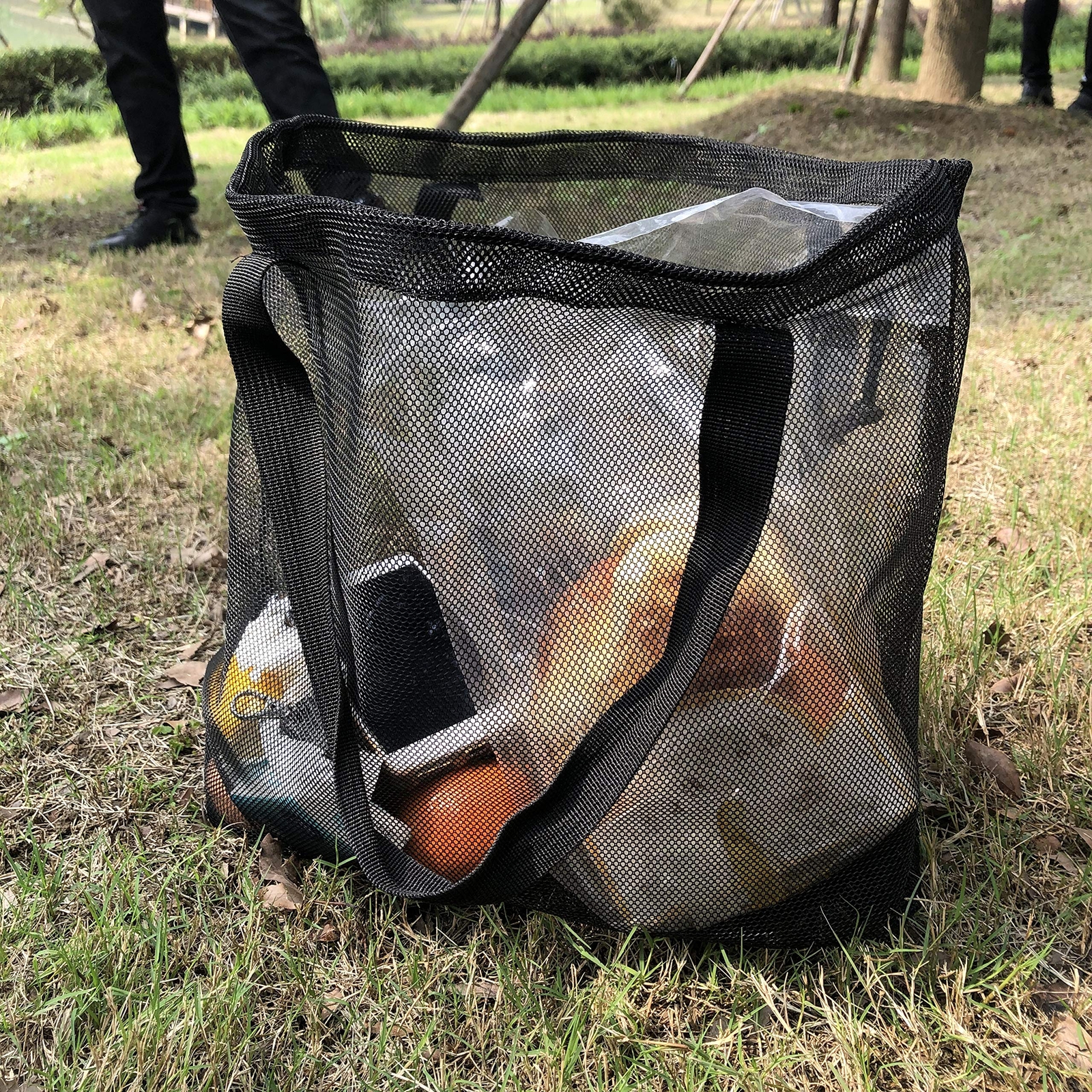 Resuable 4pack Cute Mesh Tote Plool Bagsmesh Beach Bags With Drawsting For Kid’s