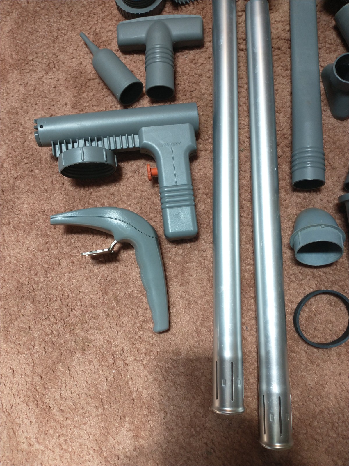 Kirby Vacuum Accessories Storage Caddy Hose Wands Tools & 3 Belts 20 pcs Used