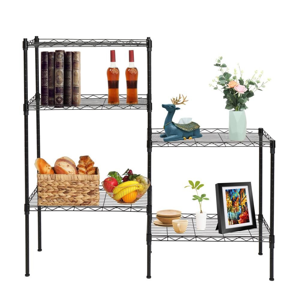 5-Tier Wire Shelves Unit Adjustable Metal Shelf Rack Kitchen Storage Organizer