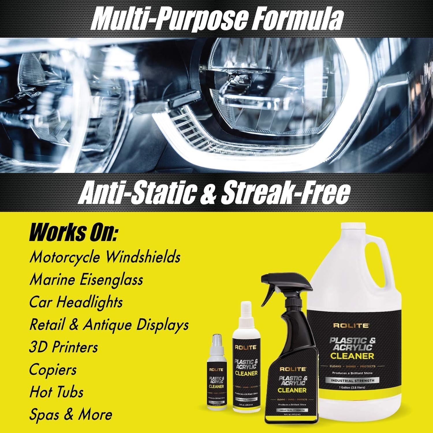 4 fl. oz. Streak-Free Plastic Cleaner for Windows & Automotive Detailing
