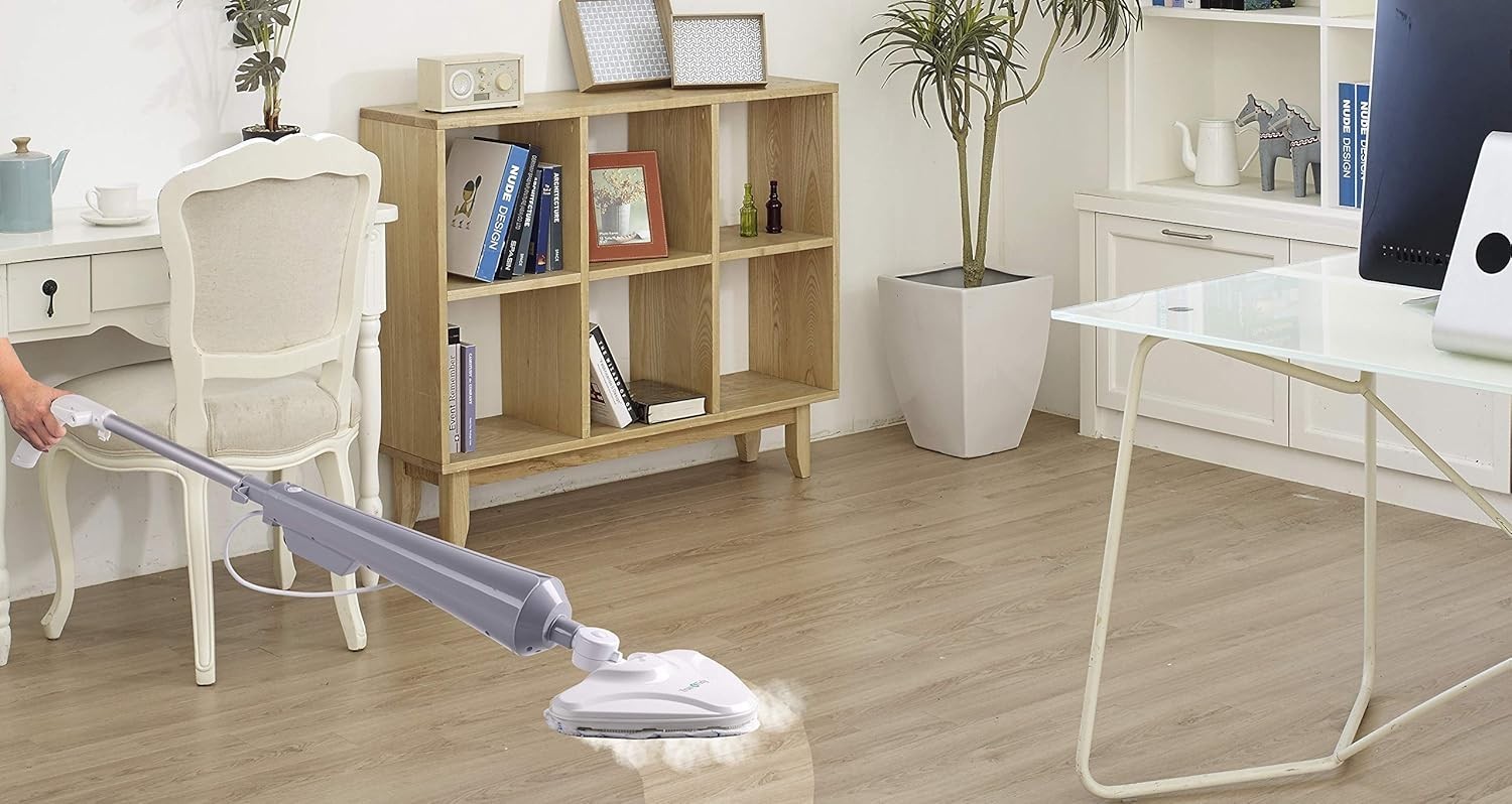True & Tidy Multi-Surface Heavy Duty Steam Mop, Steam Mop Pad, Carpet Glider Gry